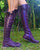Blueberry Leather Knee High Boots