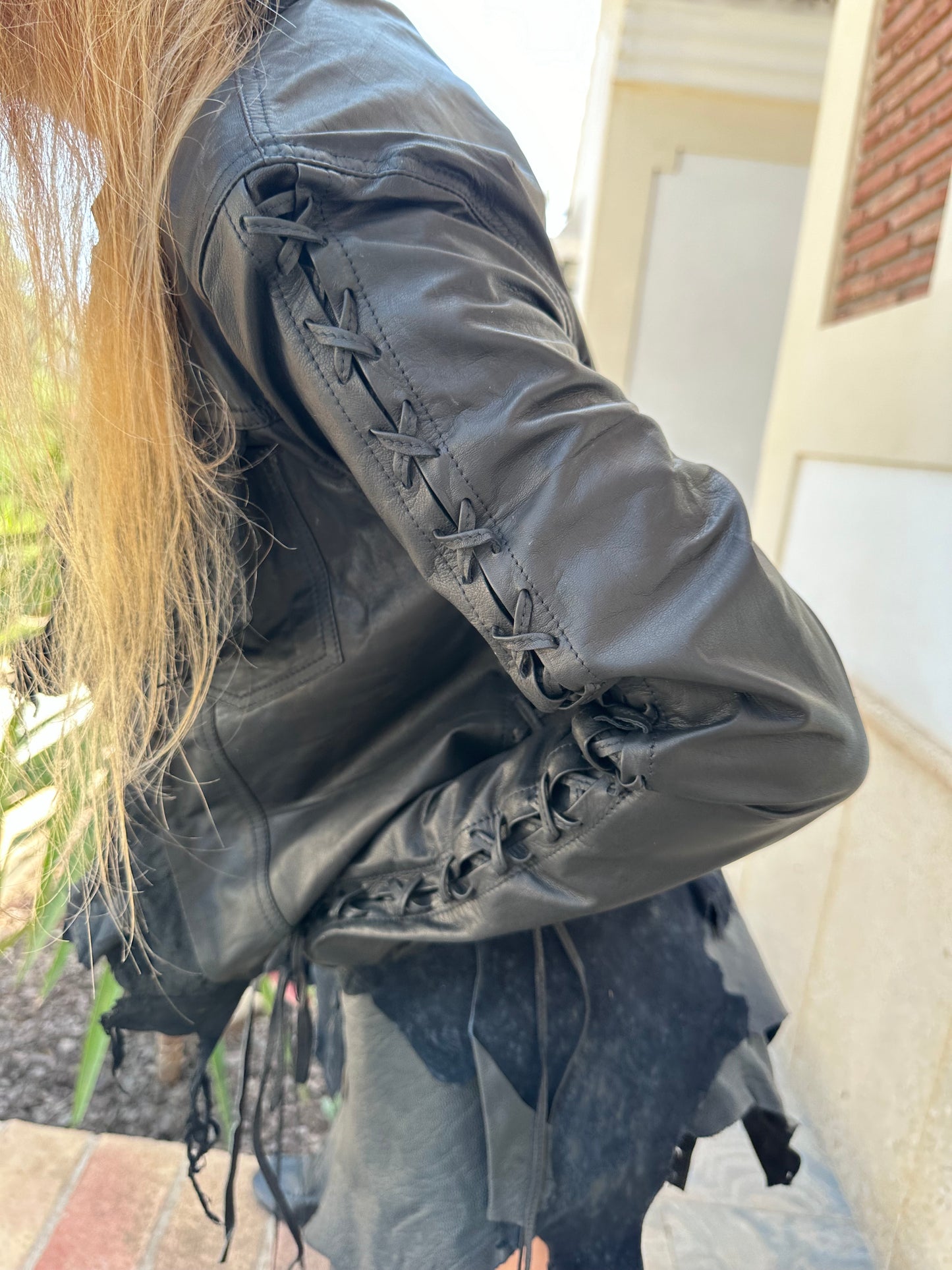 Black Leather Bolero Jacket