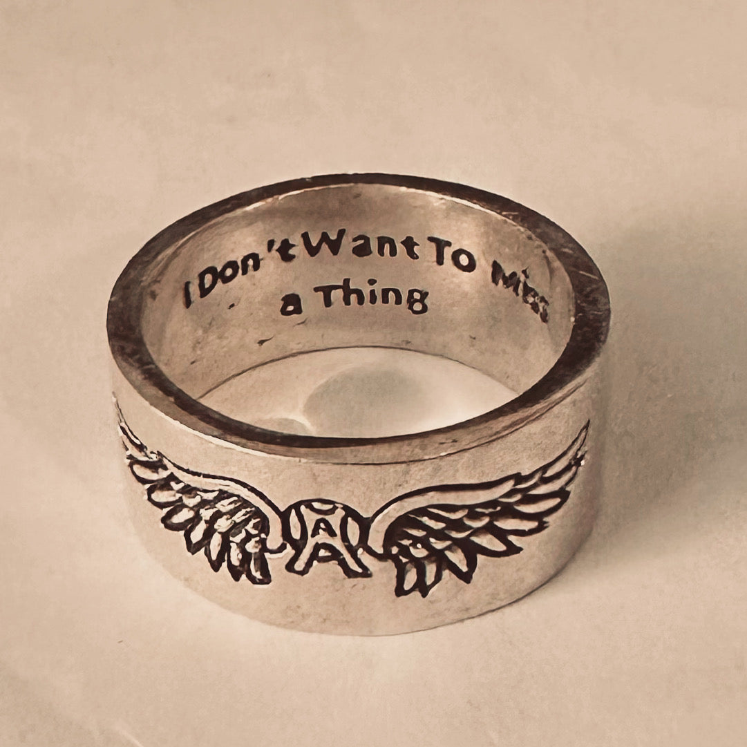 Aerosmith Silver Ring 'I don't want to miss a thing'