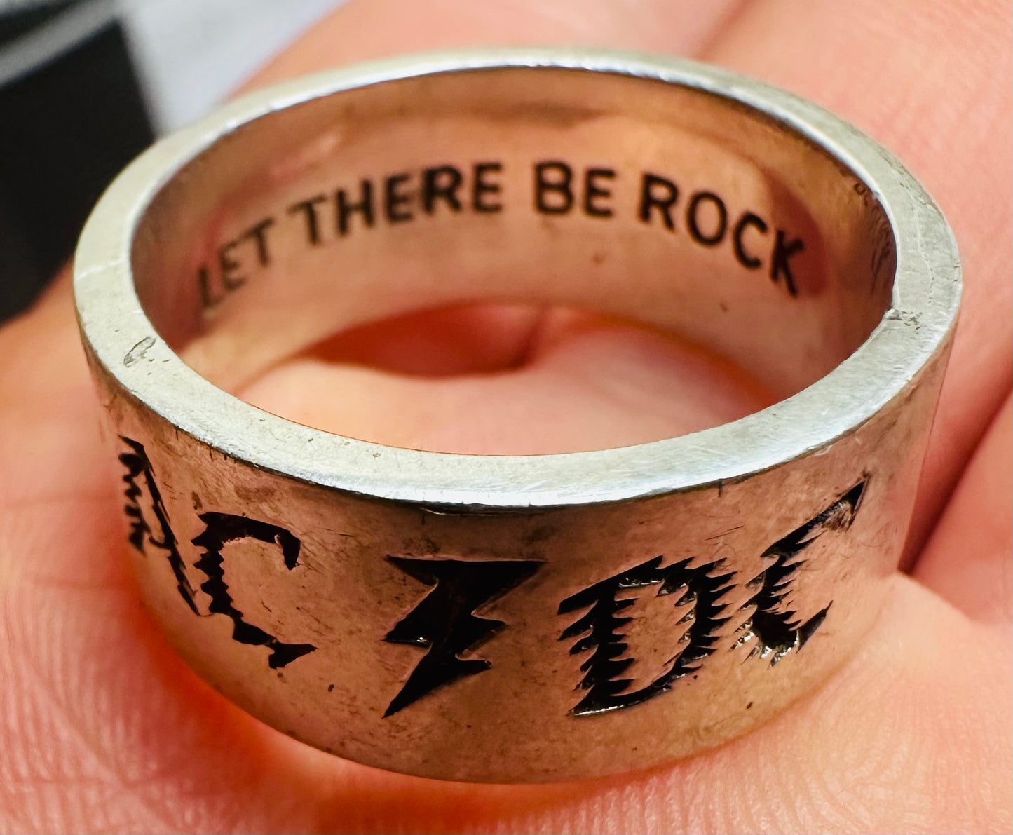 AC/DC Silver Ring 'Let there be rock'