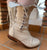 'Clockwork Fairy' Ankle Boots in Cream