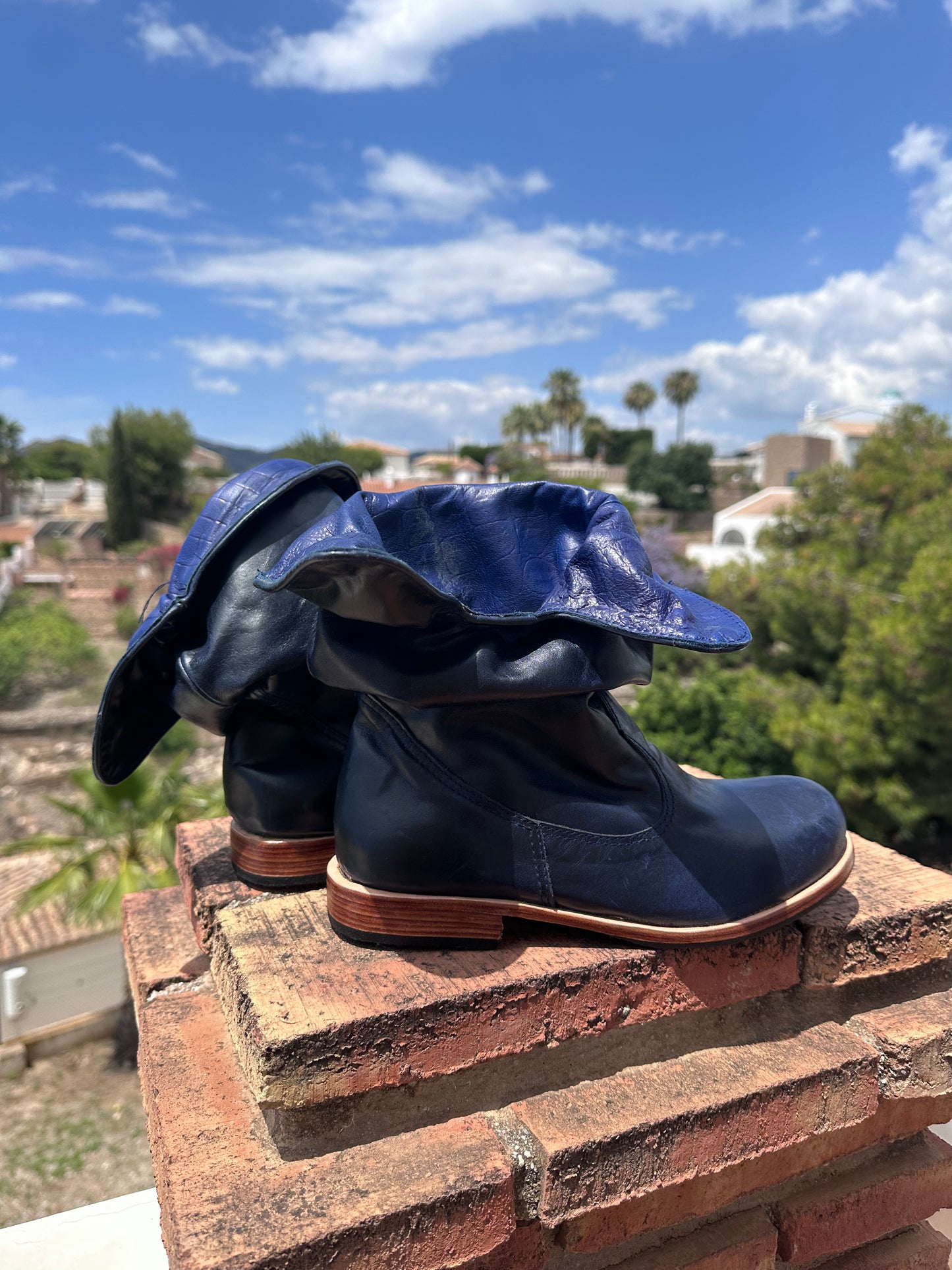 'Fairy Slippers' Ankle Boots in Royal Navy for Pre Order
