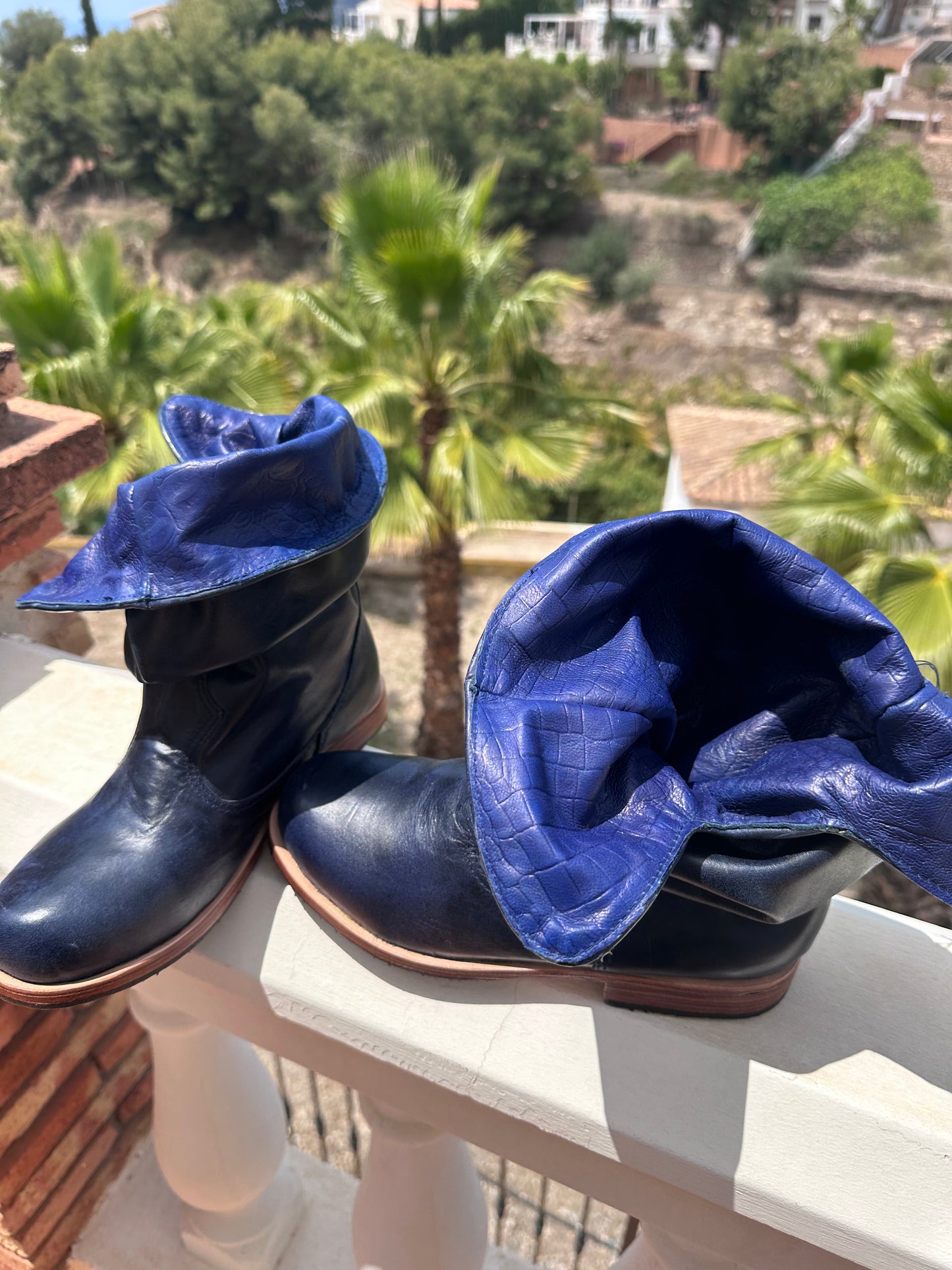 'Fairy Slippers' Ankle Boots in Royal Navy for Pre Order