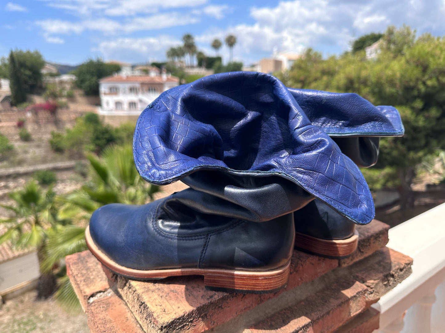 'Fairy Slippers' Ankle Boots in Royal Navy for Pre Order