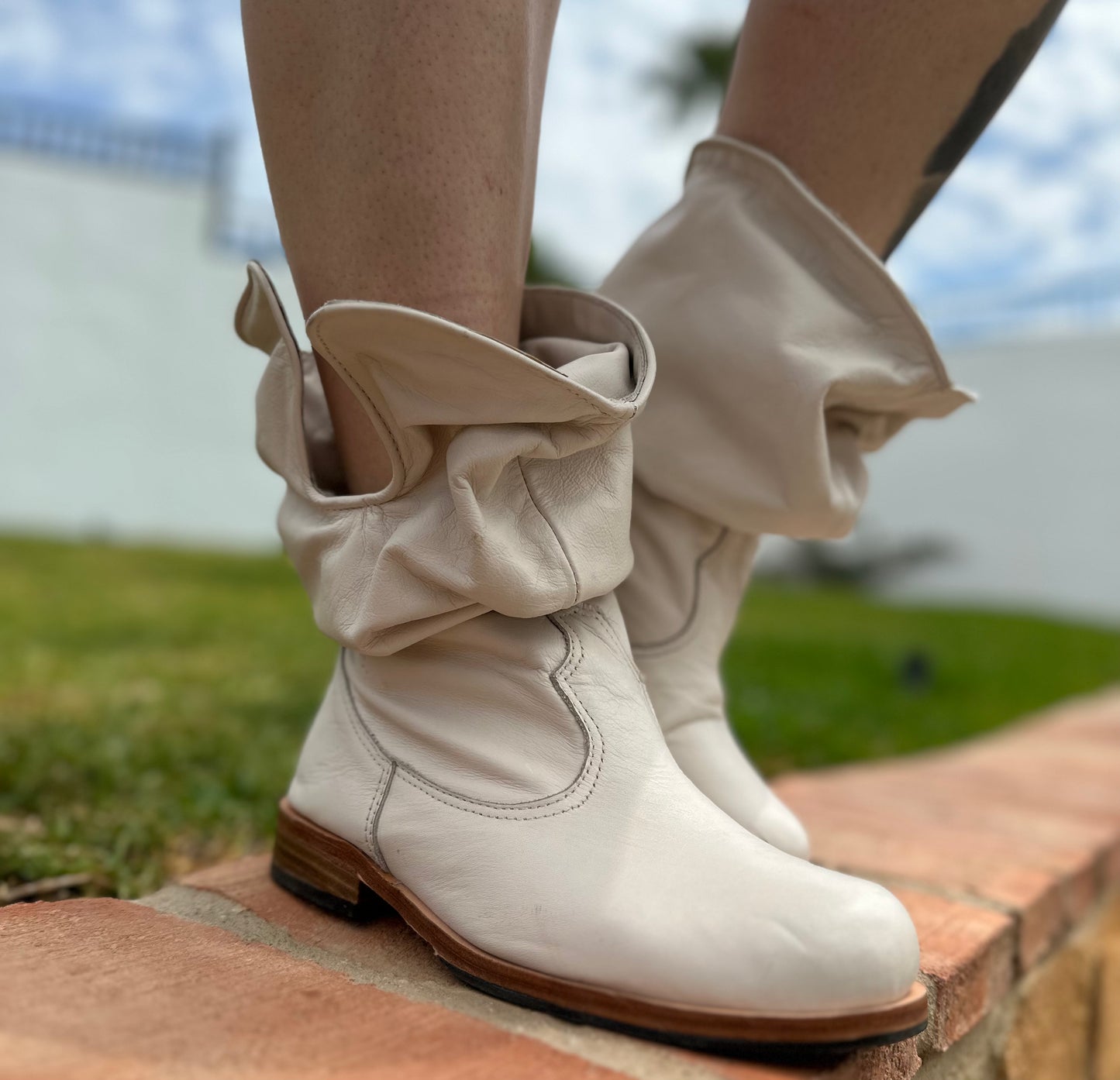 'Fairy Slippers' Cream Ankle Boots