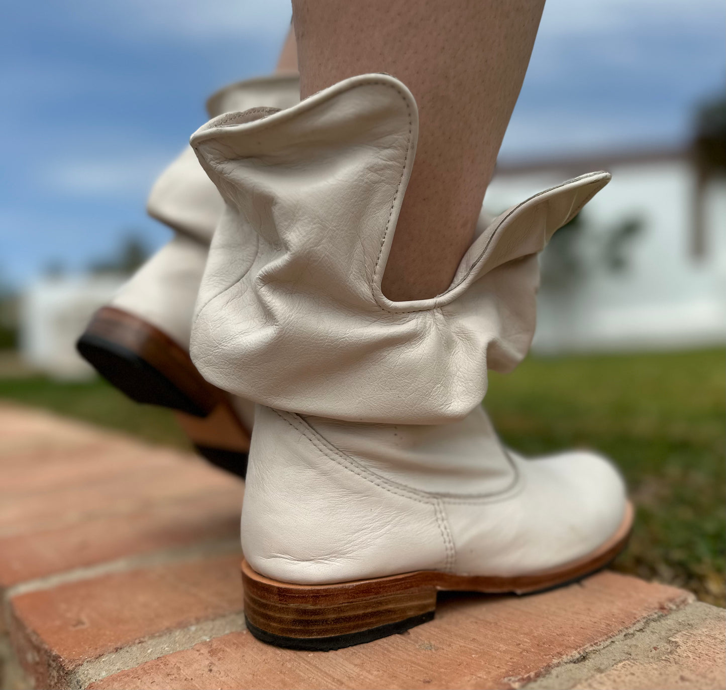 'Fairy Slippers' Cream Ankle Boots