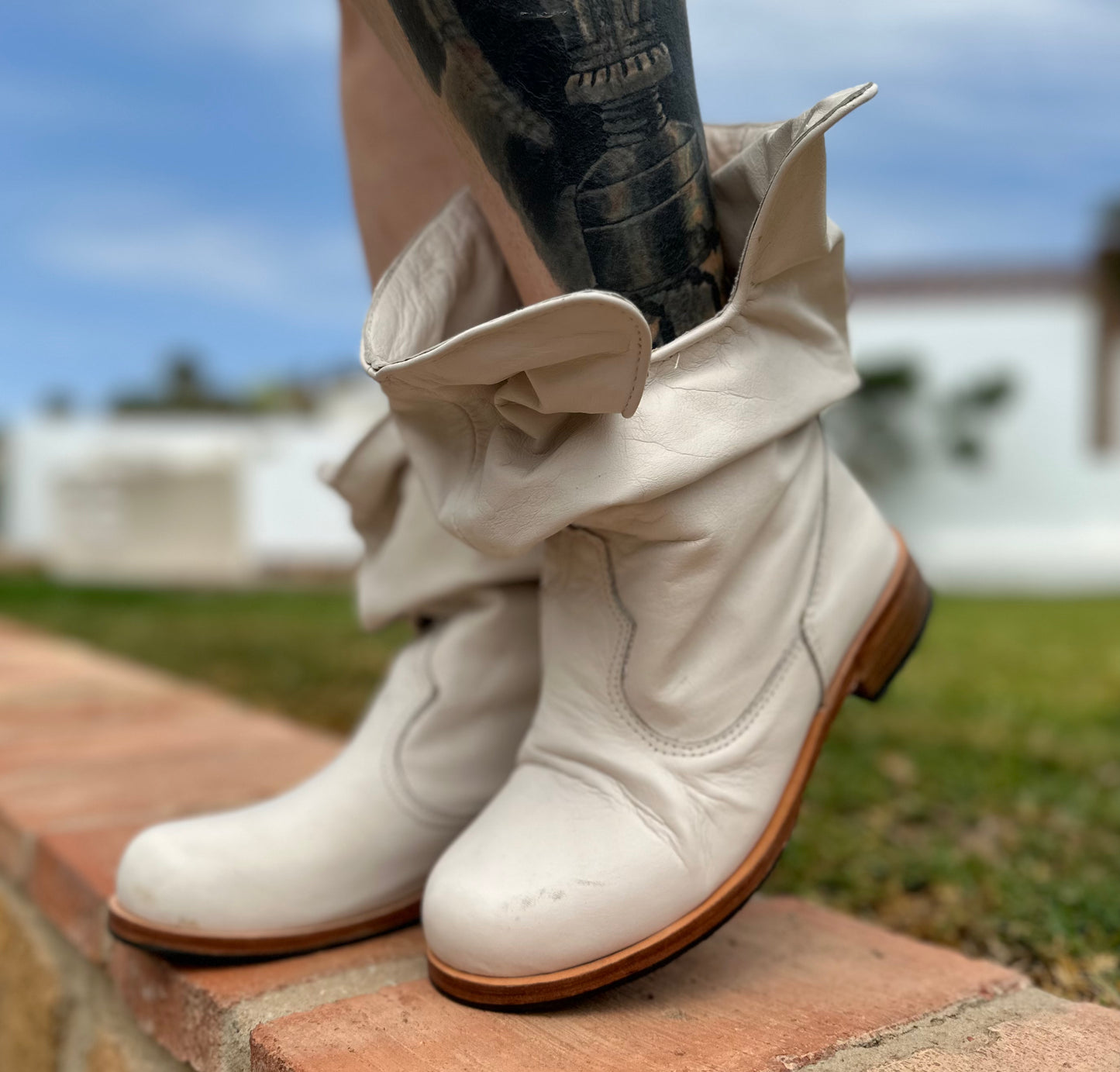 'Fairy Slippers' Cream Ankle Boots