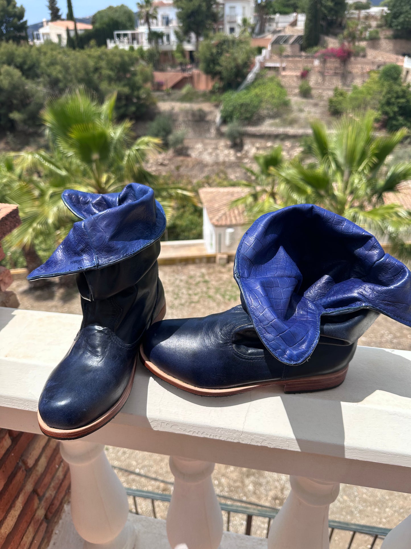 'Fairy Slippers' Ankle Boots in Royal Navy for Pre Order