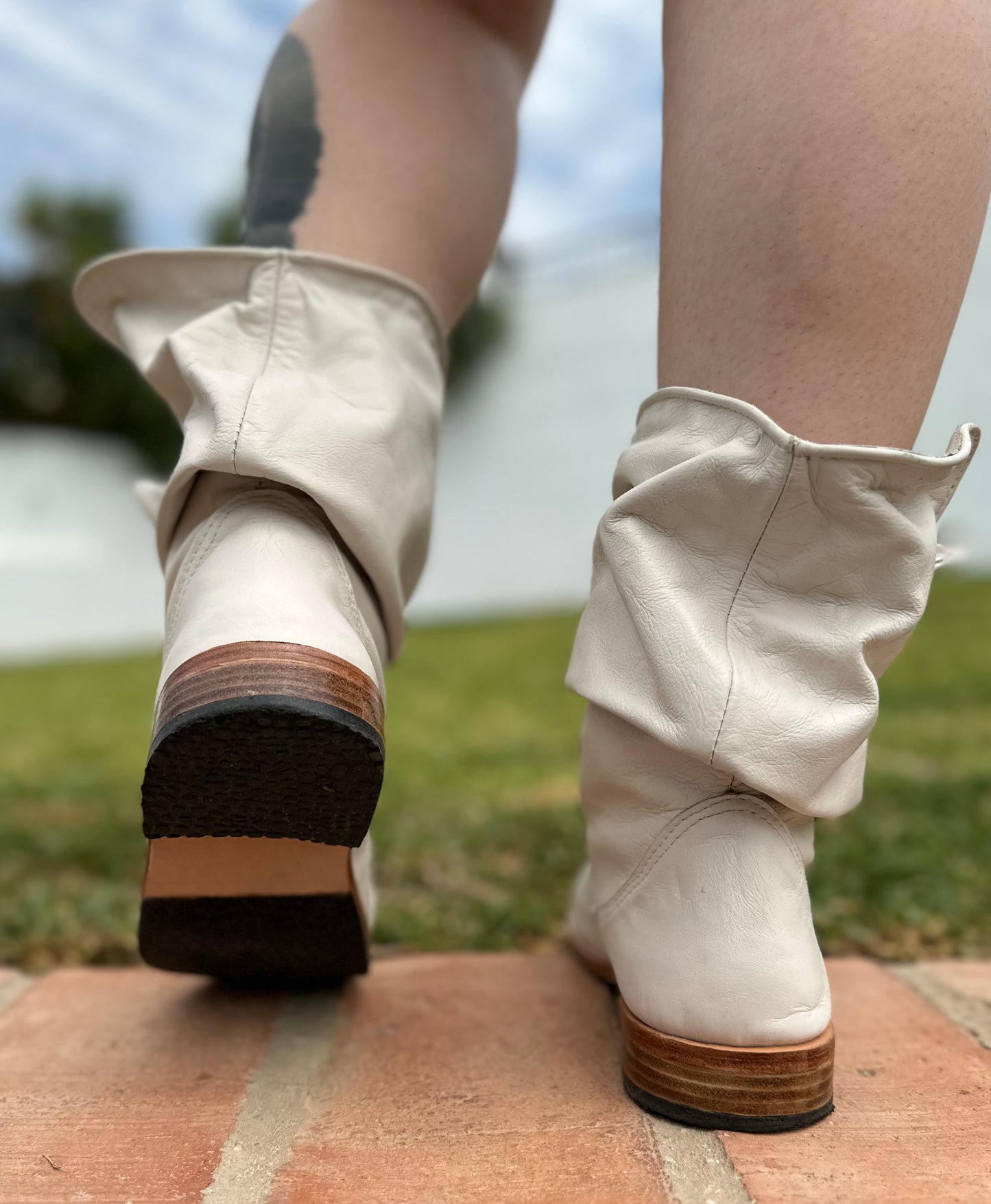 'Fairy Slippers' Cream Ankle Boots