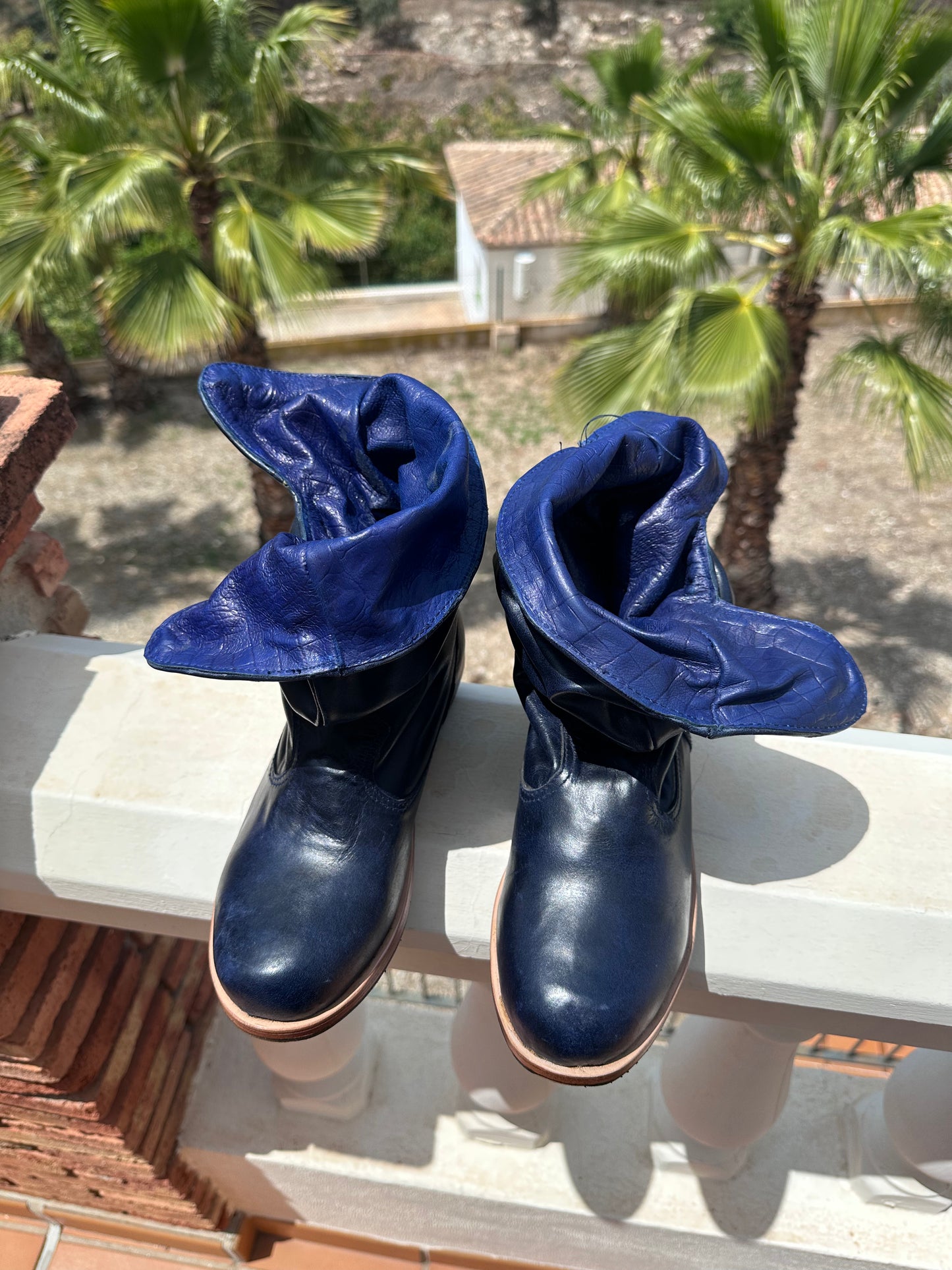 'Fairy Slippers' Ankle Boots in Royal Navy for Pre Order