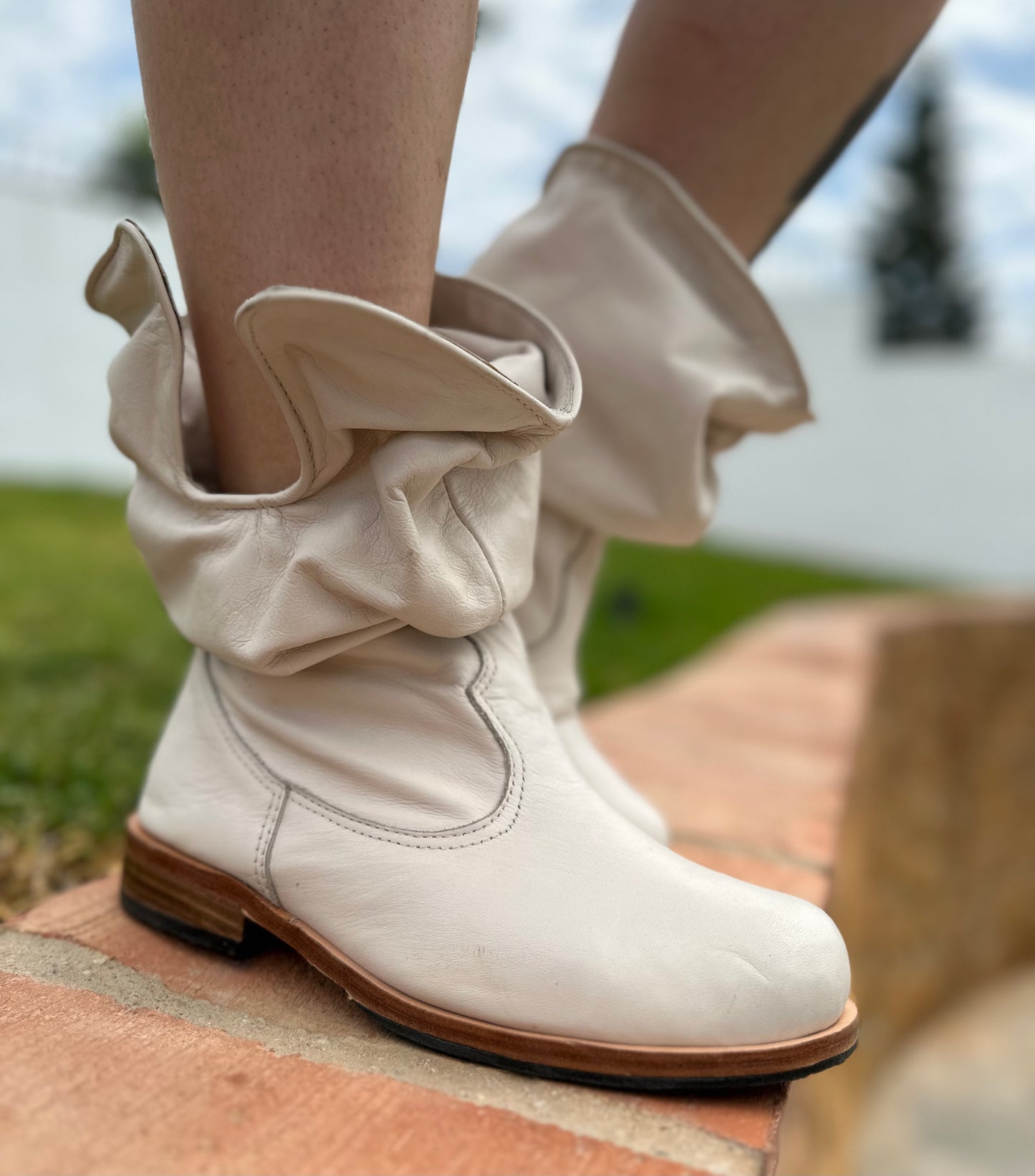 'Fairy Slippers' Cream Ankle Boots