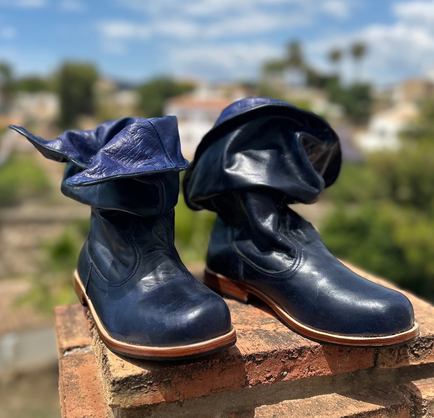 'Fairy Slippers' Ankle Boots in Royal Navy for Pre Order