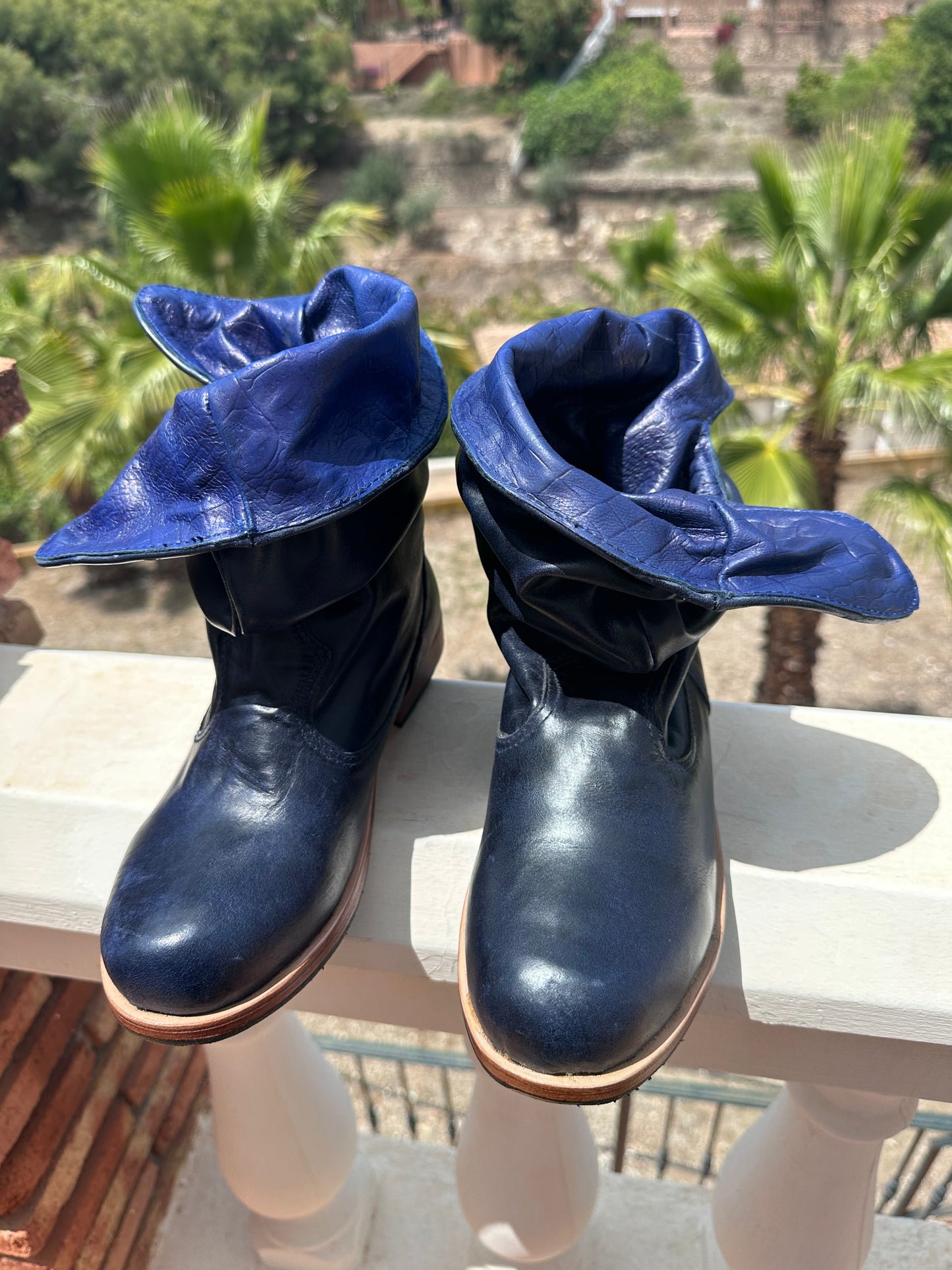 'Fairy Slippers' Ankle Boots in Royal Navy for Pre Order