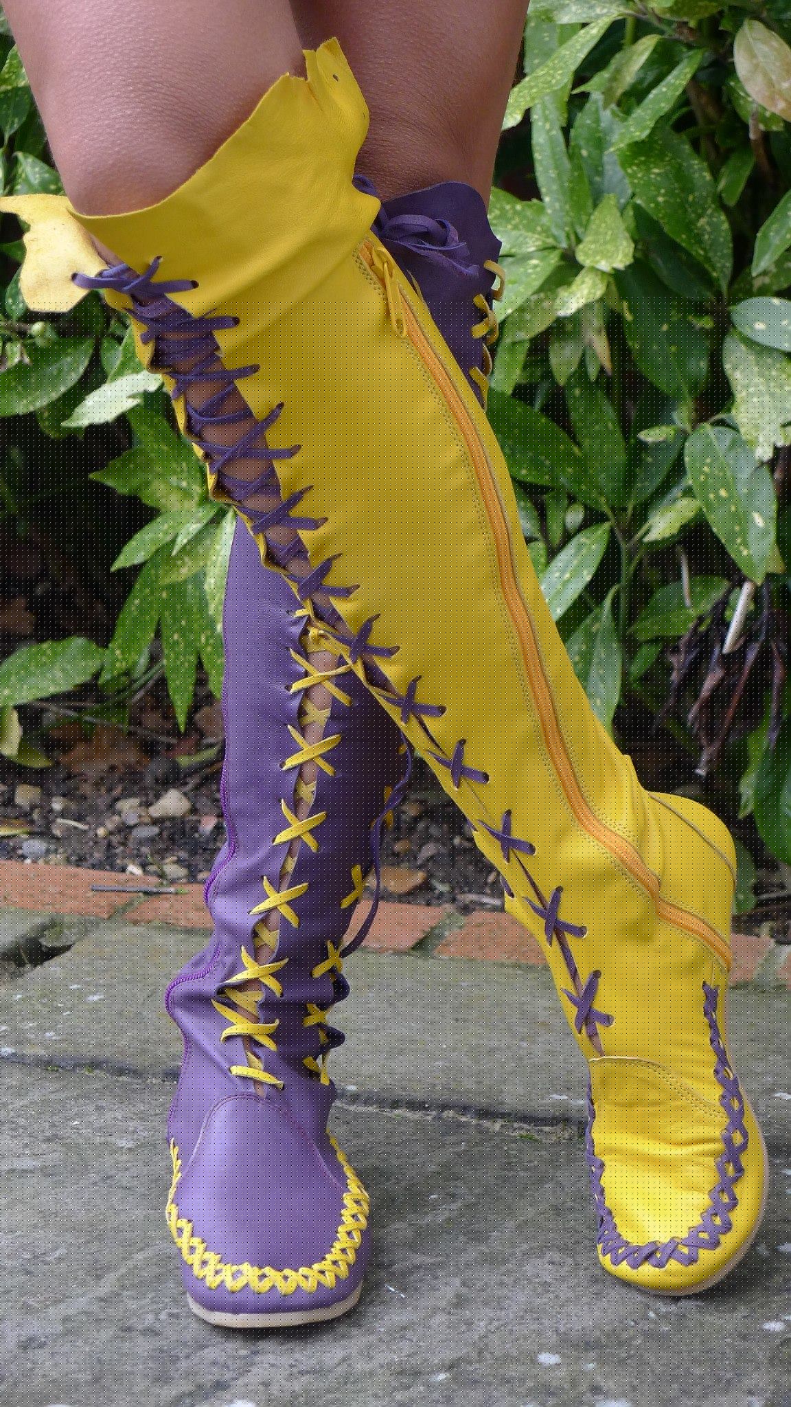 Gipsy Dharma Knee High Boots of the day in Neutral Colour