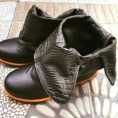 'Fairy Slippers' Ankle Boots in Black