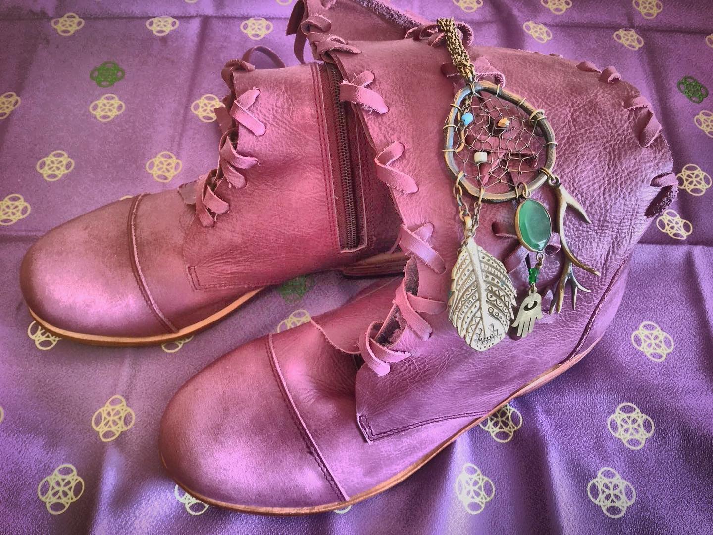'Clockwork Fairy' Ankle Boots in Plum for Pre Order