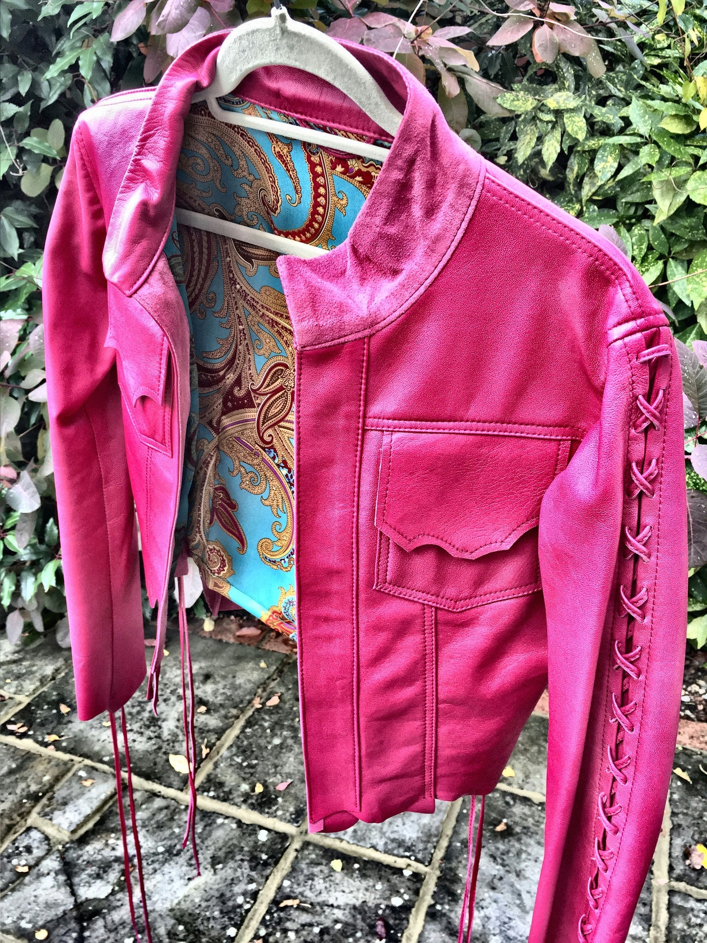 'Never Bored' Bolero Leather Jacket