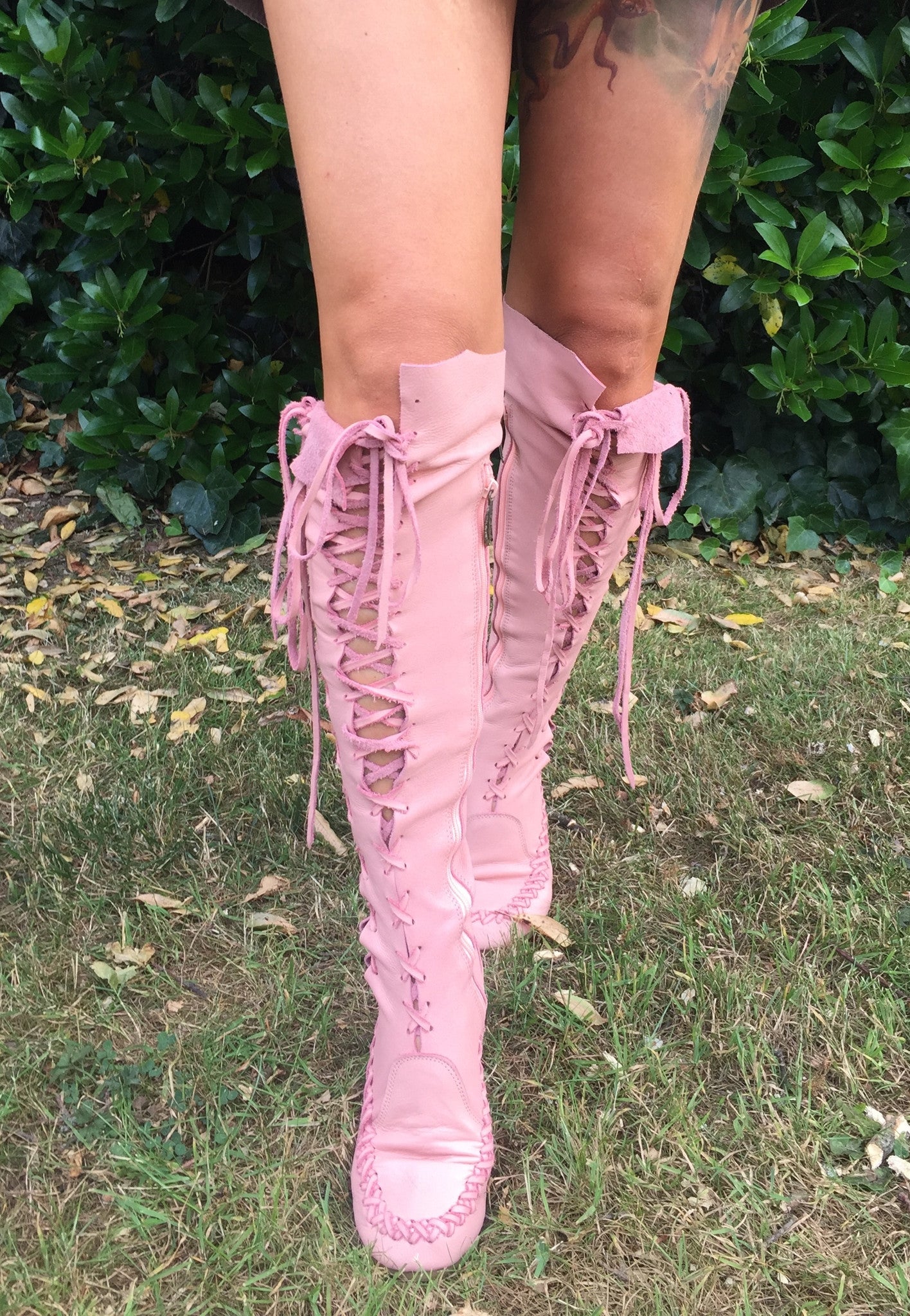 'Romance Never Dies' Knee High Leather Boots for Pre Order