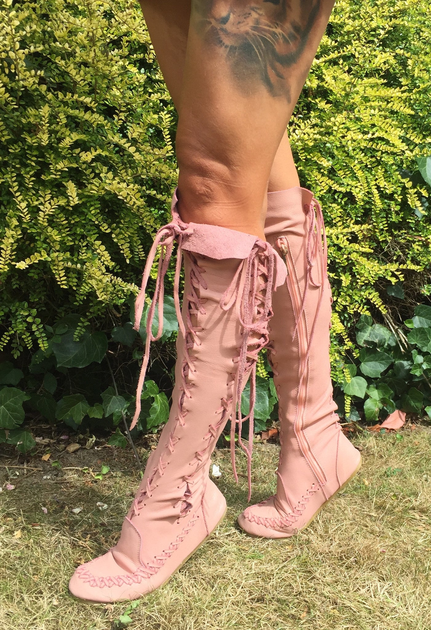 'Romance Never Dies' Knee High Leather Boots for Pre Order