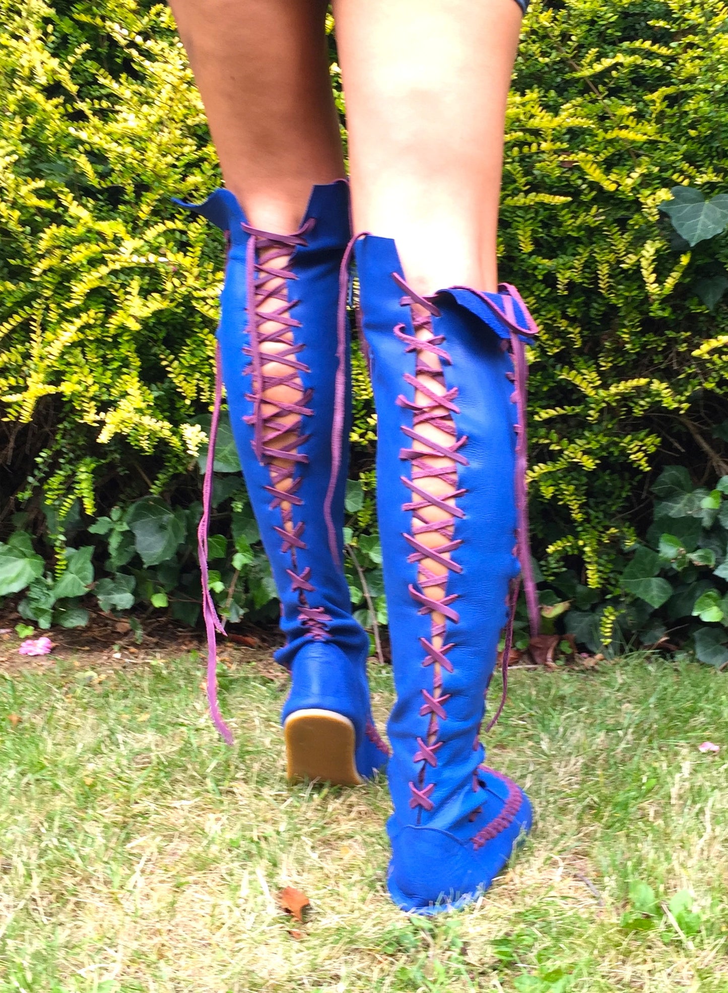 'Be Careful What You Wish For' Knee High Leather Boots for Pre Order