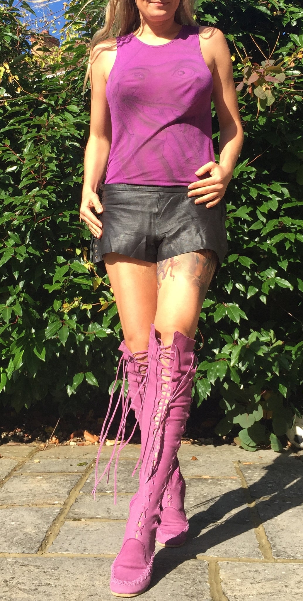 Purple boots
