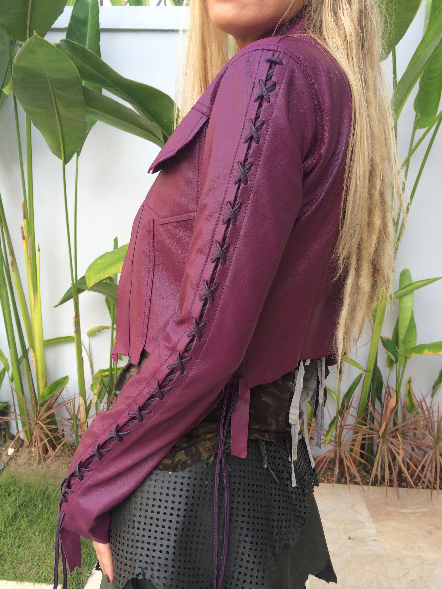 Leather Jacket – Plum Bolero Jacket Gipsy Dharma
