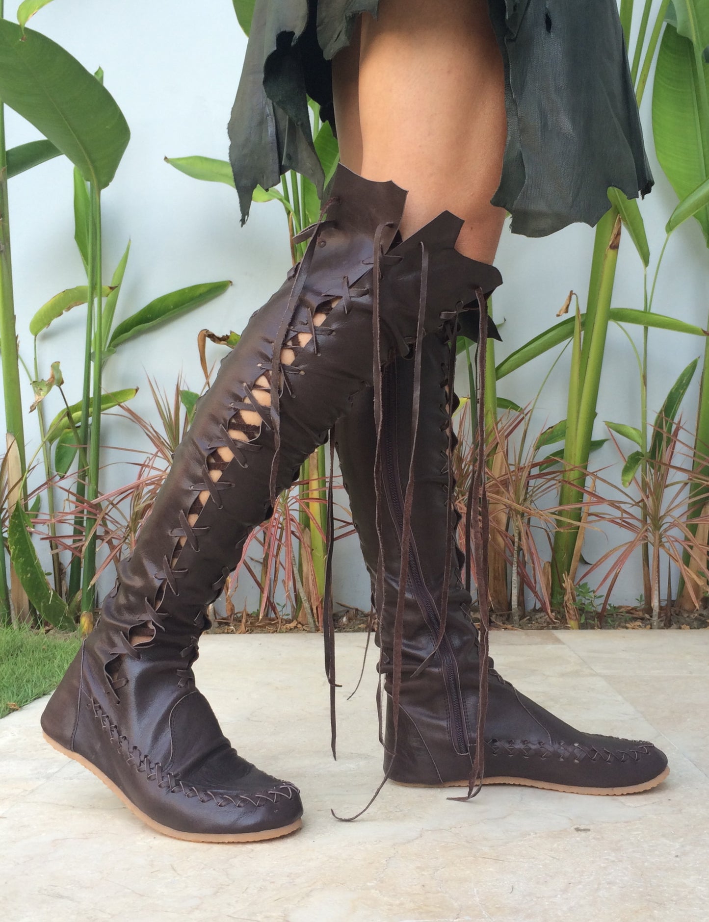 Dark Brown Knee High Boots for Pre Order