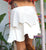 'Pixie wedding' white leather skirt for pre order