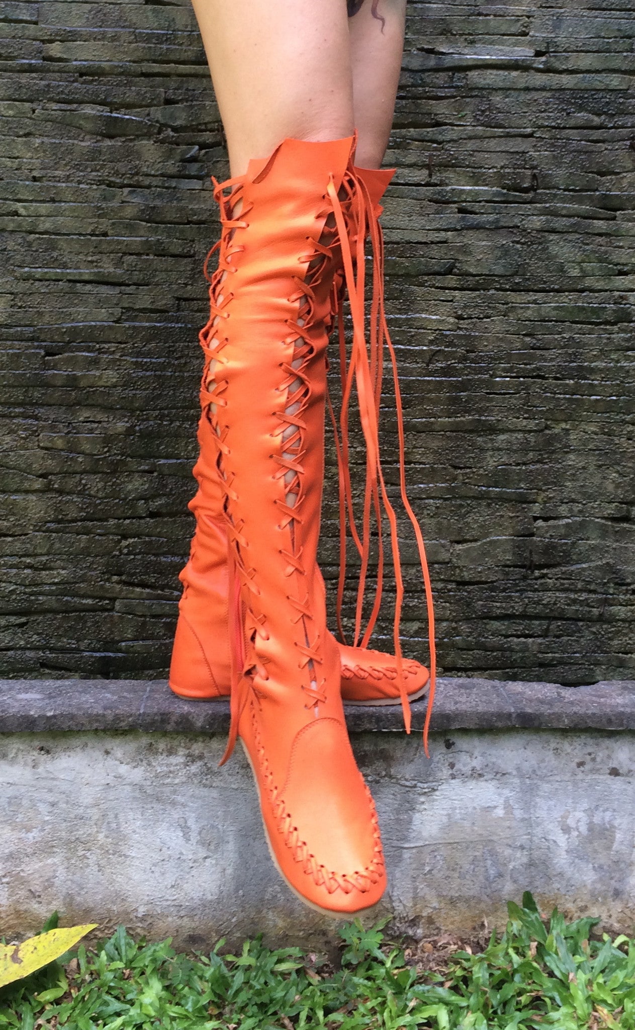 Marmalade Leather Knee High Boots