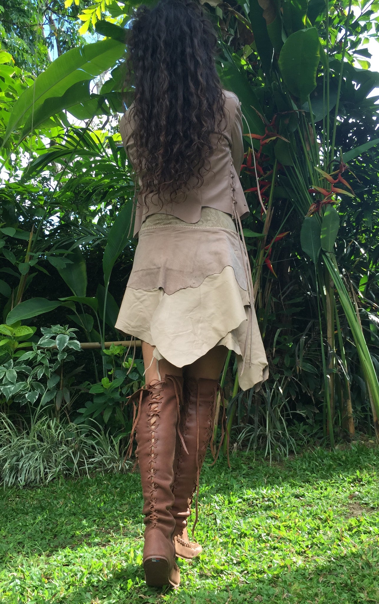 'With Cream on Top' Gipsy Dharma Leather Skirt