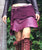 plum leather skirt