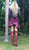 plum leather skirt