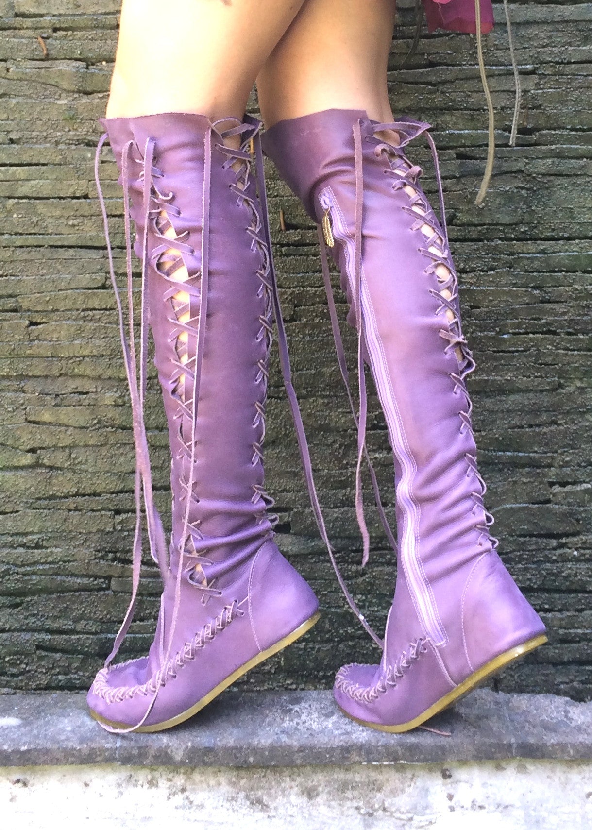 Lavender Knee High Boots for PREORDER