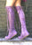 Lavender Knee High Boots for Pre Order