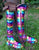 Rainbow Leather Knee High boots