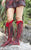 Antique Red Leather Boots For Women