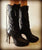 Ms Perfect Black Leather Ankle Boots for Pre Order