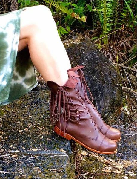 Botines 'Hada Mecánica' en Marrón