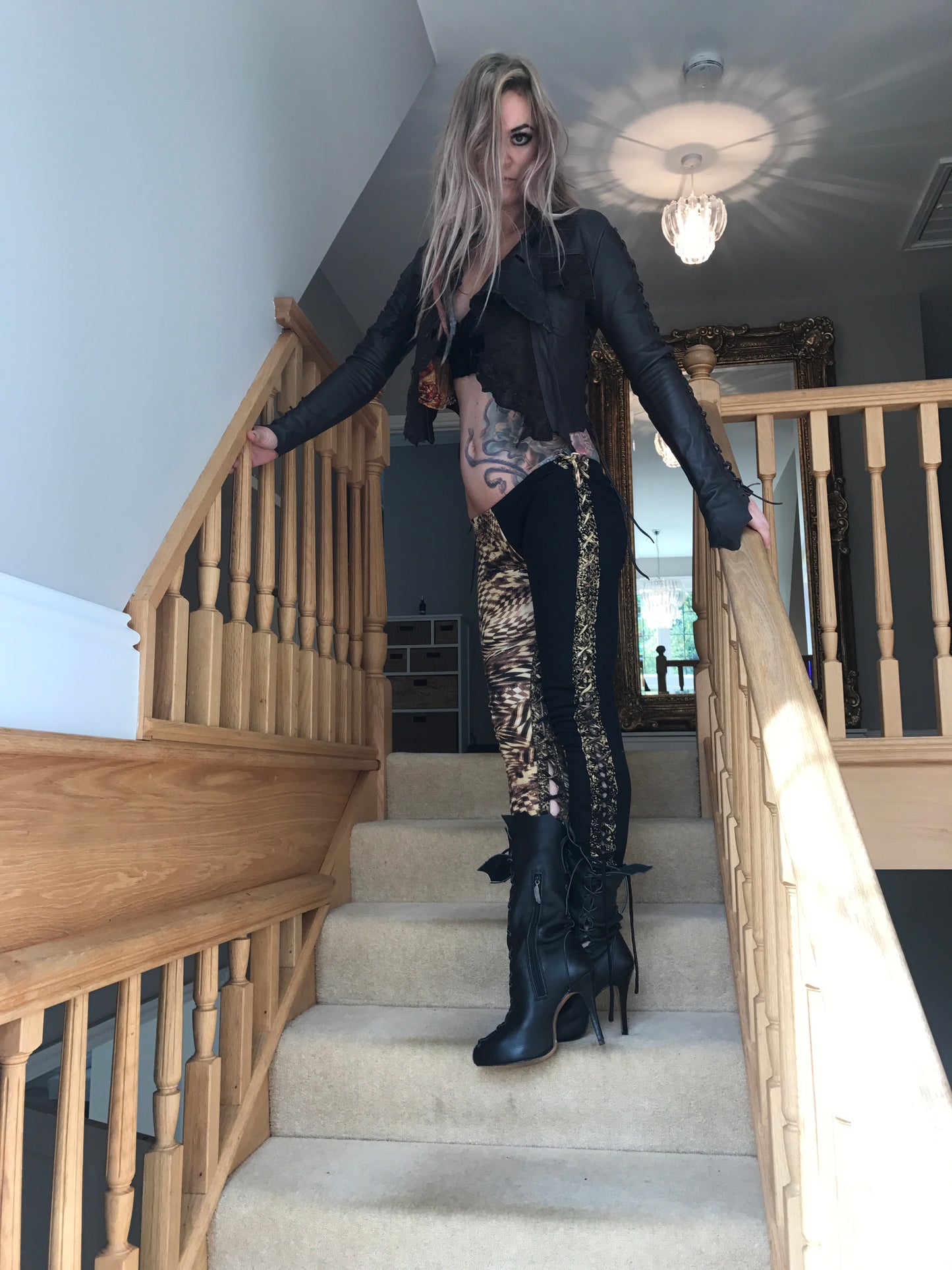 Ms Perfect Black Leather Ankle Boots