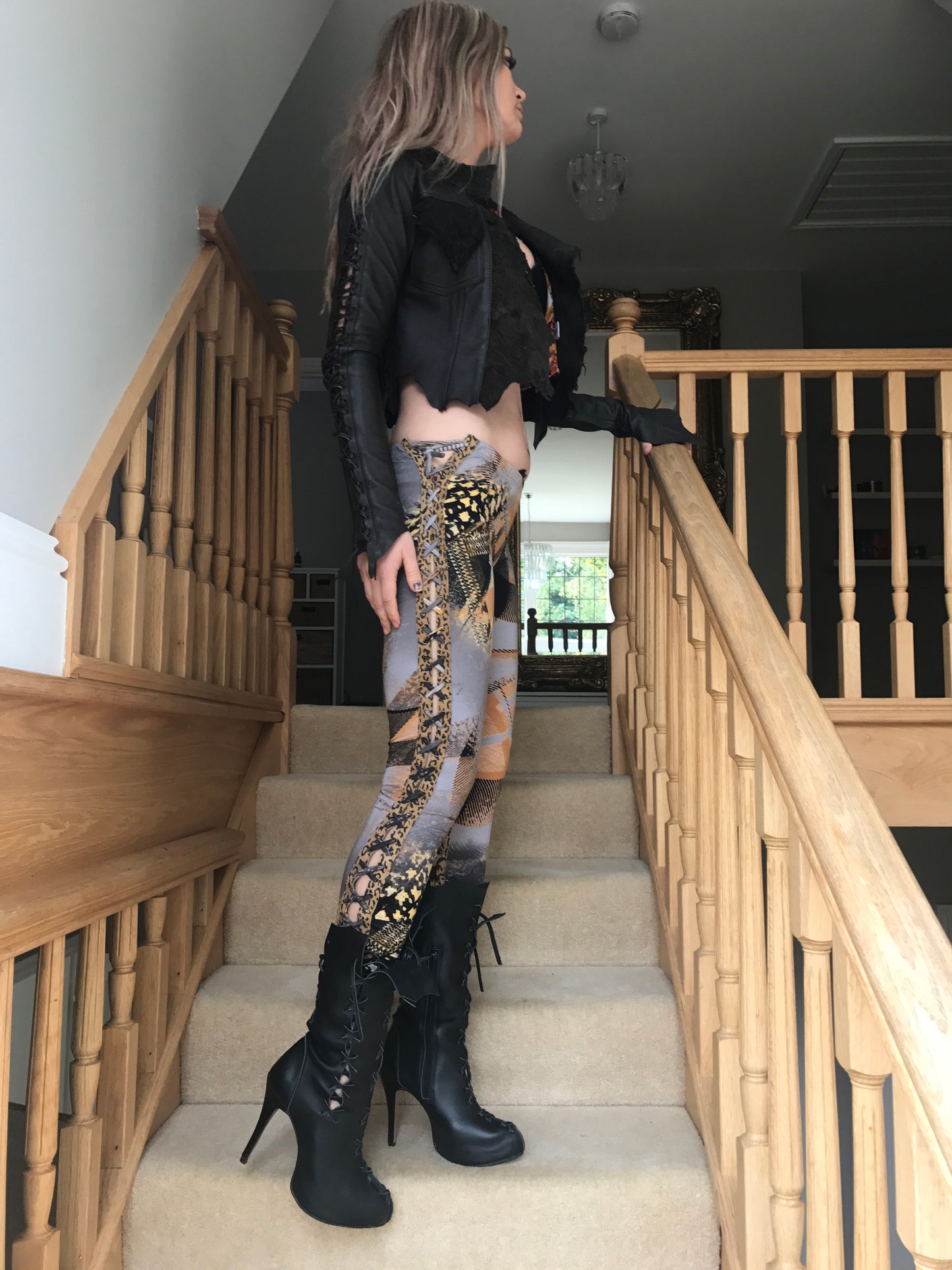 Black Leather Bolero Jacket