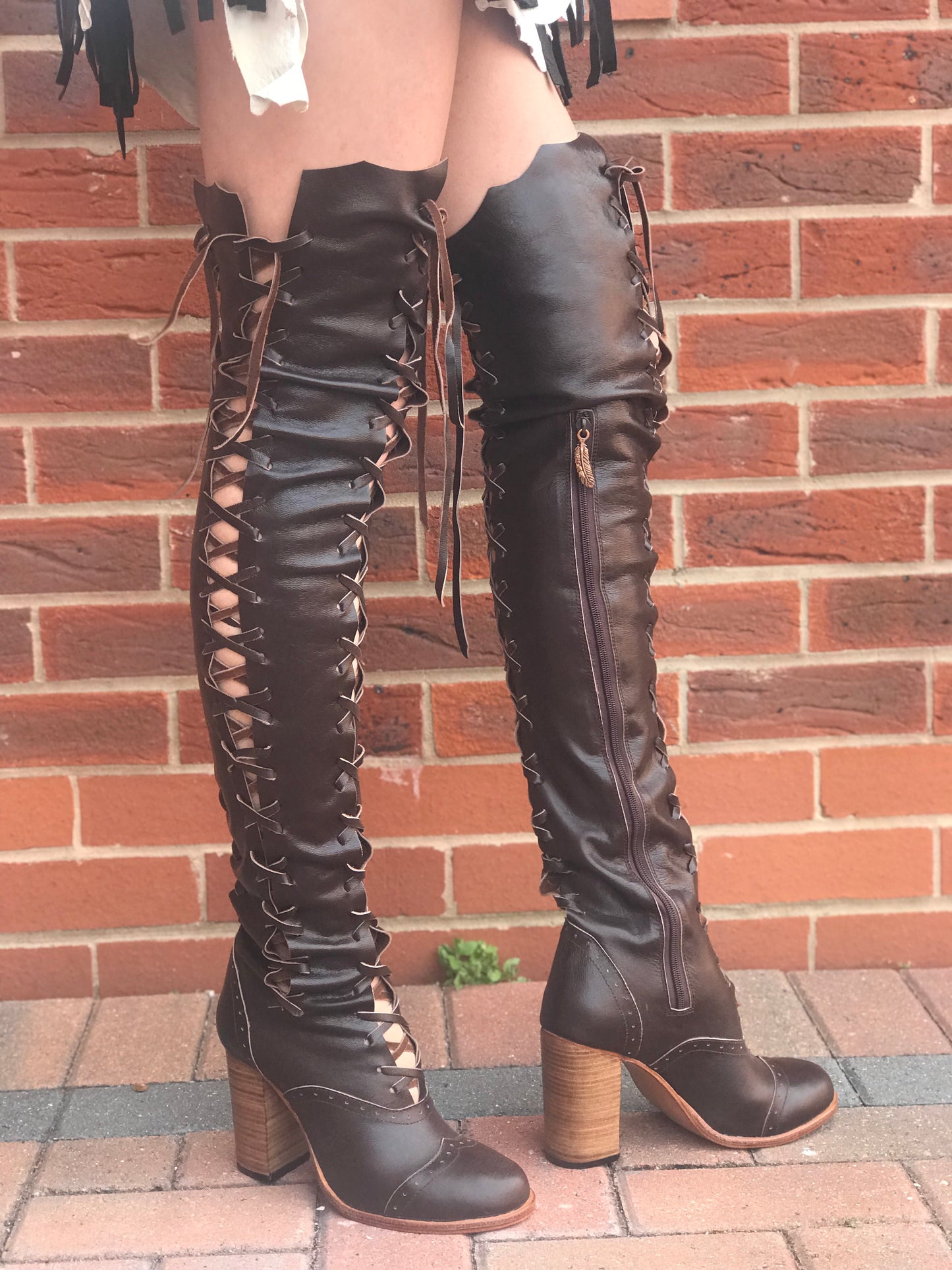 Victorian Court Gipsy Dharma knee high boots for Pre Order