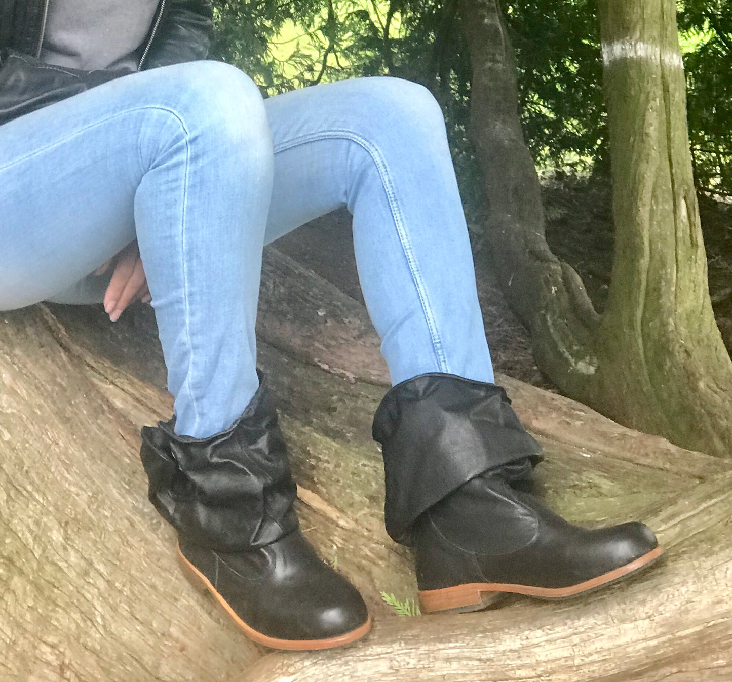 'Fairy Slippers' Ankle Boots in Black