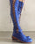 'Clockwork Fairy' Knee High Boots in Cobalt with Tan laces for Pre Order