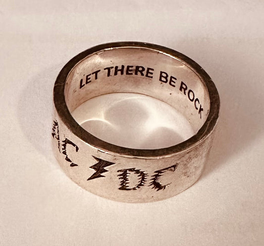AC/DC Silver Ring 'Let there be rock'