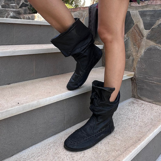 'Peter Pan Slippers' in Black for Pre Order 6-12 weeks