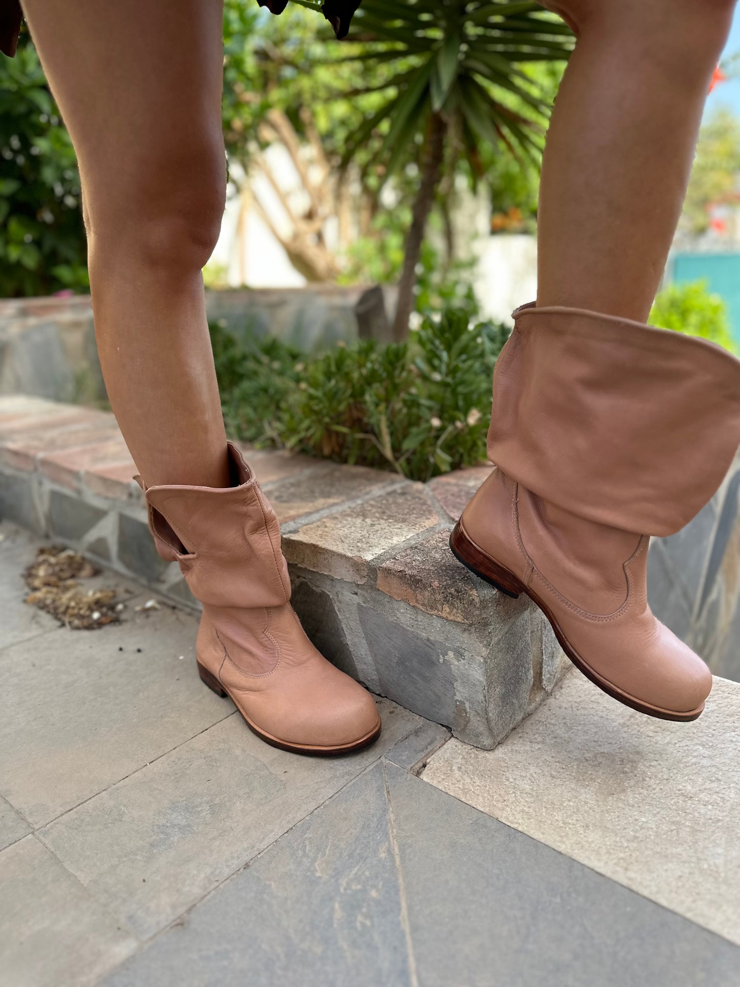'Fairy Slippers' Peach Ankle Boots