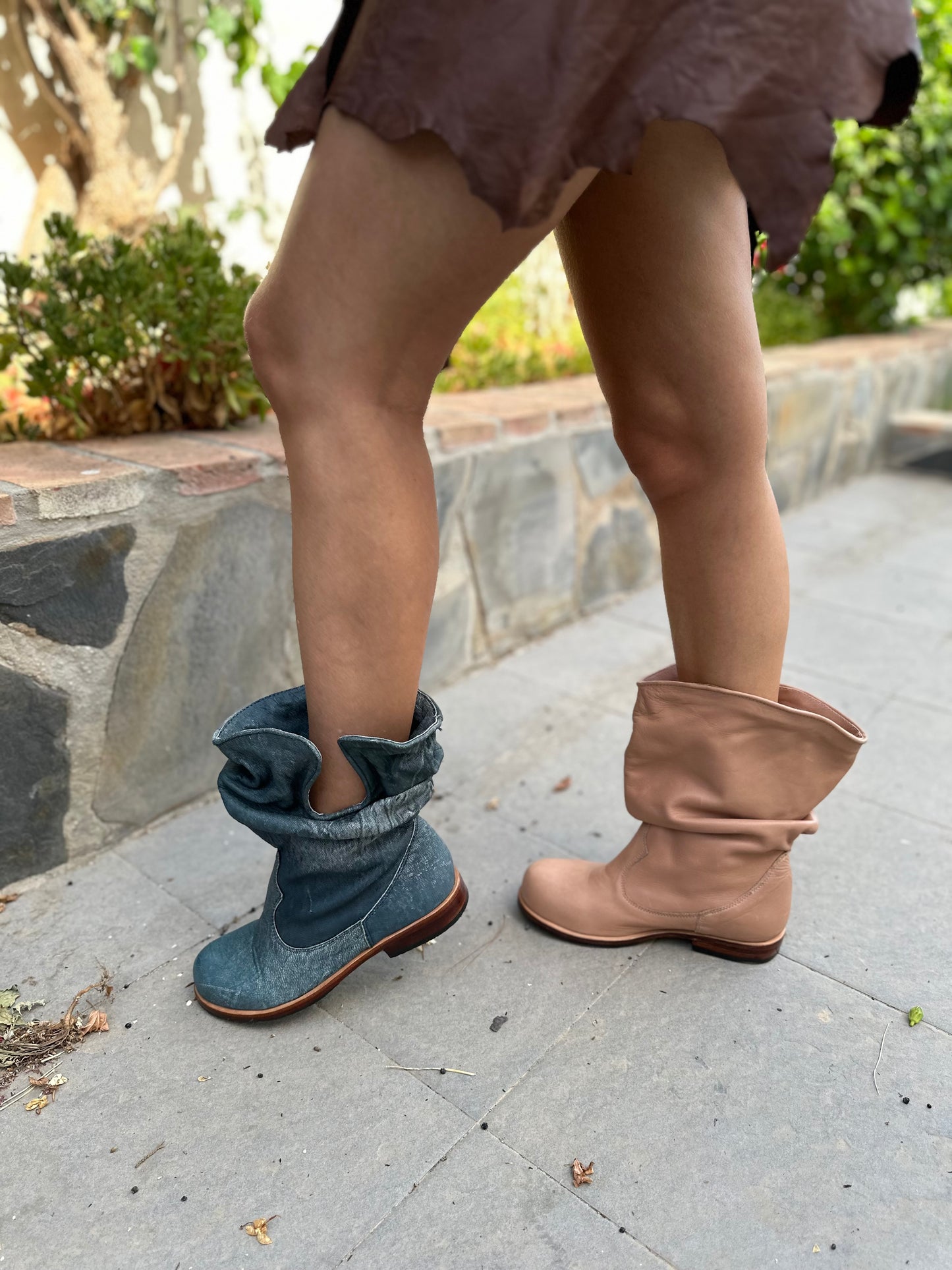 'Fairy Slippers' Peach Ankle Boots