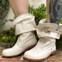 'Fairy Slippers' Cream Ankle Boots