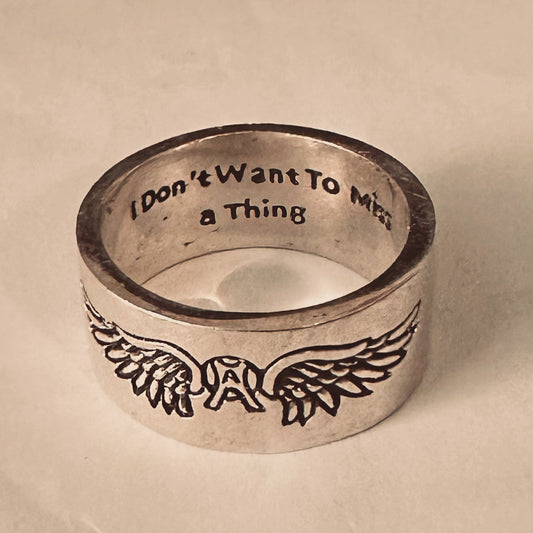 Aerosmith Silver Ring 'I don't want to miss a thing'