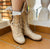 'Clockwork Fairy' Ankle Boots in Cream